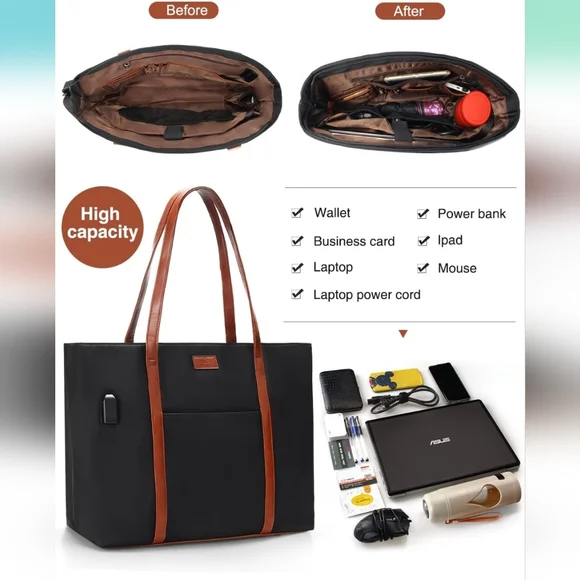 NEW Purse/ Laptop Bag USB Charging Port - Picture 2 of 6